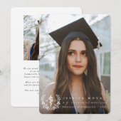 White Asclepius MD Doctor in de Afstuderen Aankondiging (Voorkant / Achterkant)