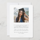 White Asclepius Medical School 2 Foto Afstuderen Aankondiging (Achterkant)