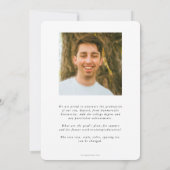 White Asclepius Medical School 2 Foto Afstuderen Aankondiging (Achterkant)