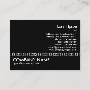 White Asterisk Line (contour) - Black Visitekaartje