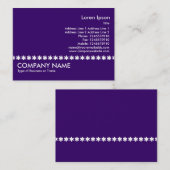 White Asterisk Line - Violet Visitekaartje (Voorkant / Achterkant)