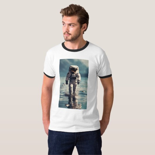 White Astronaut Graphic T-shirt: Stellar Style en T-shirt (Voorkant volledig)