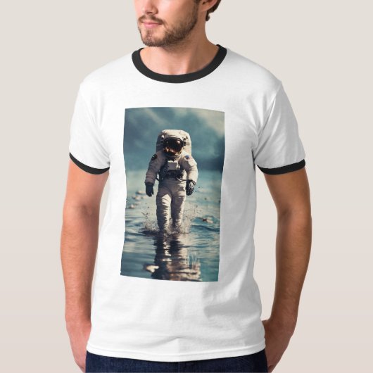 White Astronaut Graphic T-shirt: Stellar Style en T-shirt (Voorkant)