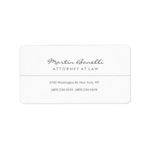White Attorney bij Law Uitstekend Traditioneel Een Etiket