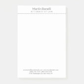 White Attorney bij Law Uitstekend Traditioneel Een Post-it® Notes (Voorkant)