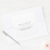 White Attorney bij Law Uitstekend Traditioneel Een Vierkante Sticker (Envelop)