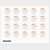 White Autumn Maple Leaves Herfst Dank u Sticker (Vel)