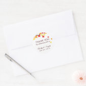White Autumn Maple Leaves Herfst Dank u Sticker (Envelop)
