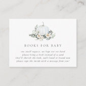White Autumn Pumpkin Greenery Books for Baby Informatiekaartje (Voorkant)