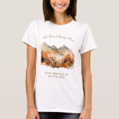 White Autumn Woodland Bear Cub We Can Bearly Wait T-shirt (Voorkant)