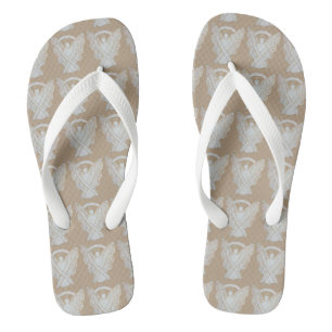 White Awareness Ribbon Angel - Aangepaste Teenslip Teenslippers