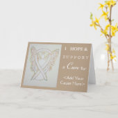 White Awareness Ribbon Angel Art Wenskaarten Kaart (Gele Bloem)
