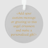 White Awareness Ribbon Angel Gepersonaliseerd sier Ornament (achterkant)