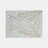 White Awareness Ribbon Angel Hope Cure Blanket Fleece Deken (Voorkant (Horizontaal))