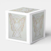 White Awareness Ribbon Angel Party Favor Box Bedankdoosjes (Achterkant)