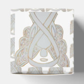 White Awareness Ribbon Angel Party Favor Boxes Bedankdoosjes (Bovenkant)