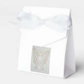 White Awareness Ribbon Angel Party Favor Boxes Bedankdoosjes (Voorkant Zijde)