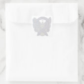 White Awareness Ribbon Angel Sticker Decals (Tas)