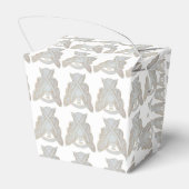 White Awareness Ribbon Angel trekt pleisters uit Bedankdoosjes (Achterkant)