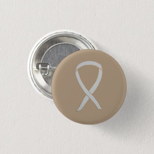 White Awareness Ribbon Custom Art Pins Ronde Button 3,2 Cm (Voorkant /achterkant)