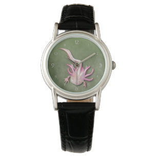 White Axolotl "Walking Fish" Art Horloge