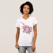 White Axolotl "Walking Fish" Art T-shirt (Voorkant volledig)