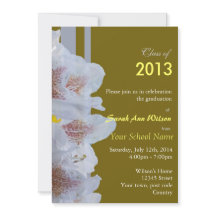 white azalea bloemen graduation party uitnodiging