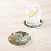 White Azalea Floral Drink Onderzetter (Zijkant)