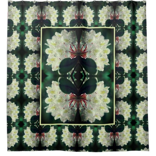 White Azalea Flower Abstract Pattern Douchegordijn (Voorkant)