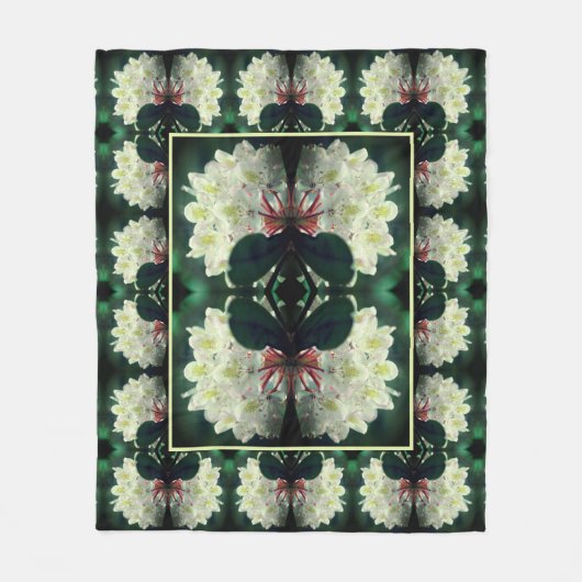 White Azalea Flower Abstract Pattern Fleece Deken (Voorkant)