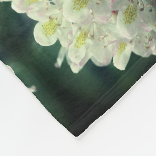 White Azalea Flower Abstract Pattern Fleece Deken (Hoek)