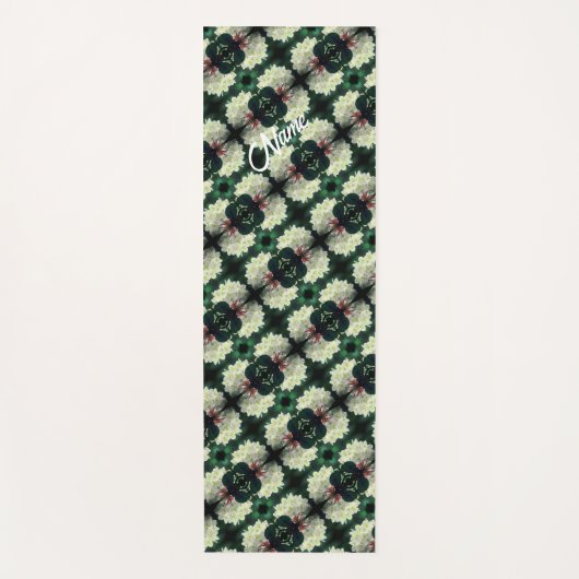 White Azalea Flower Abstract Pattern Personalized Yogamat (Voorkant)