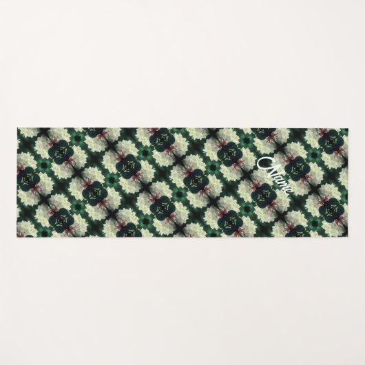 White Azalea Flower Abstract Pattern Personalized Yogamat (Voorkant (horizontaal))
