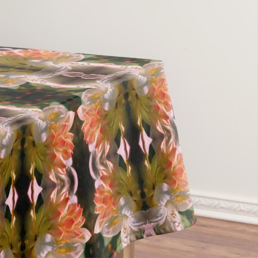 White Azalea flower bloesem and Bud Abstract Tafelkleed (Voorbeeld)