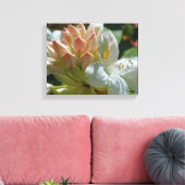 White azalea flower bloesem and bud canvas afdruk (Insitu (Woonkamer))
