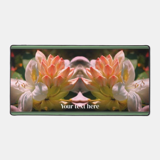 White Azalea Flower Blossom Bud Personalized Bureaumat (Voorkant)