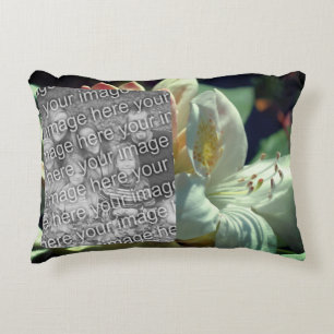 White Azalea Flower Lijst Uw foto toevoegen Accent Kussen