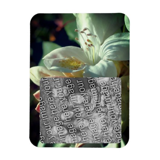 White Azalea Flower Lijst Uw foto toevoegen Magneet (Verticaal)