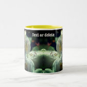 White Azalea Flower Lijst Uw foto toevoegen Tweekleurige Koffiemok (Center)