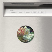 White Azalea Flower Personalized Magneet (Insitu (Vaatwasser))