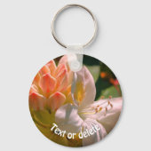 White Azalea Flower Personalized Sleutelhanger (Voorkant)