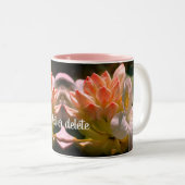 White Azalea Flower Personalized Tweekleurige Koffiemok (Voorkant rechts)