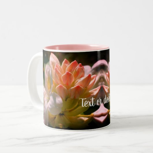 White Azalea Flower Personalized Tweekleurige Koffiemok (Voorkant links)