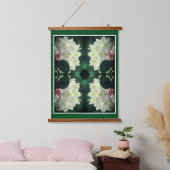 White Azalea Flower with Raindrops Abstract Hangend Wandkleed (Slaapkamer)