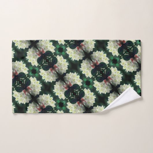 White Azalea Flower with Raindrops Pattern Bad Handdoek (Handdoek)