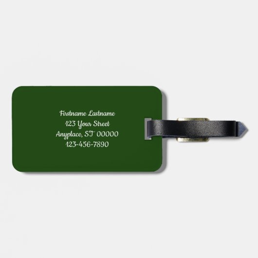 White Azalea Flower with Raindrops Personated Bagagelabel (Achterkant horizontaal)