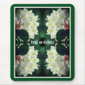 White Azalea Flower with Raindrops Personated Muismat (Voorkant)