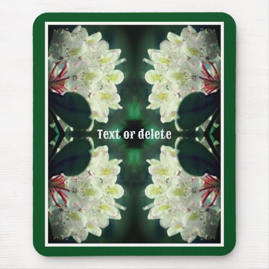 White Azalea Flower with Raindrops Personated Muismat (Voorkant)