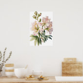 White Azalea Flowers Art Print Poster (Keuken)