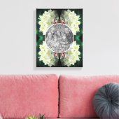 White Azalea Flowers Lijst Creëer Uw eigen foto Canvas Afdruk (Insitu (Woonkamer))